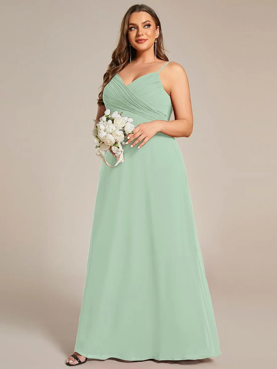 Sweetheart Draped Back Floor Length Bridesmaid Dress