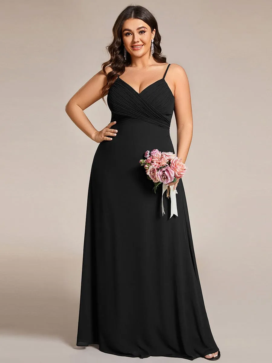 Sweetheart Draped Back Floor Length Bridesmaid Dress