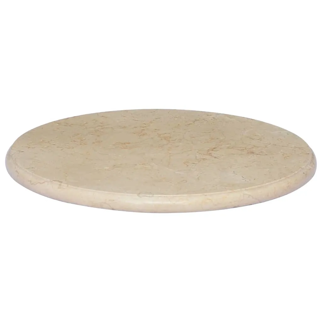 Table Top Cream Ø50x2.5 cm Marble