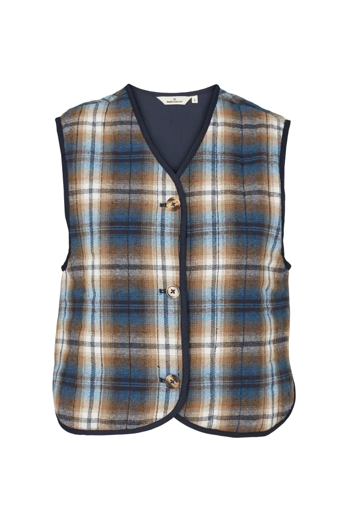 Trudie Vest - Tobacco brown / classic blue