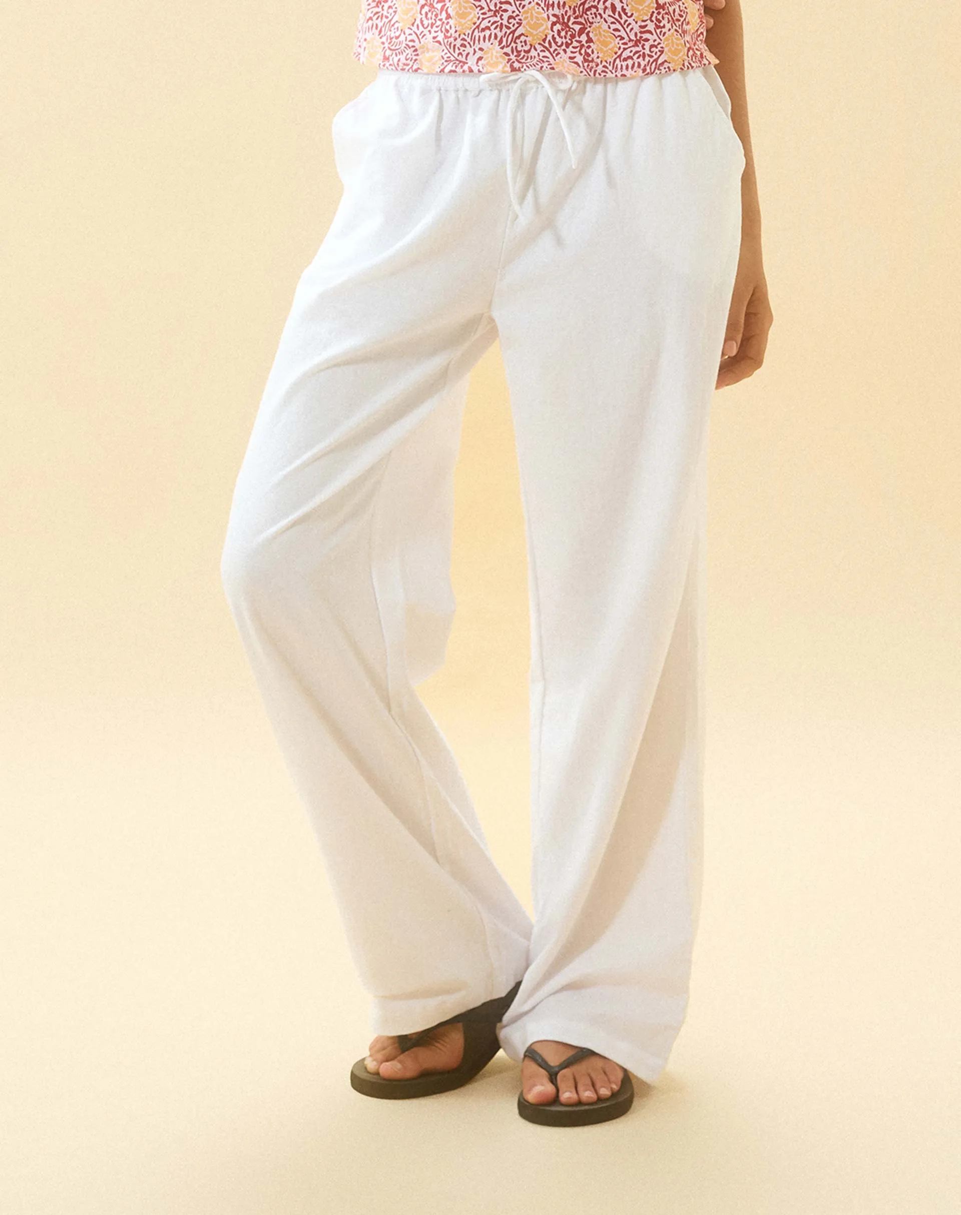 Wasic Linen Trouser in White