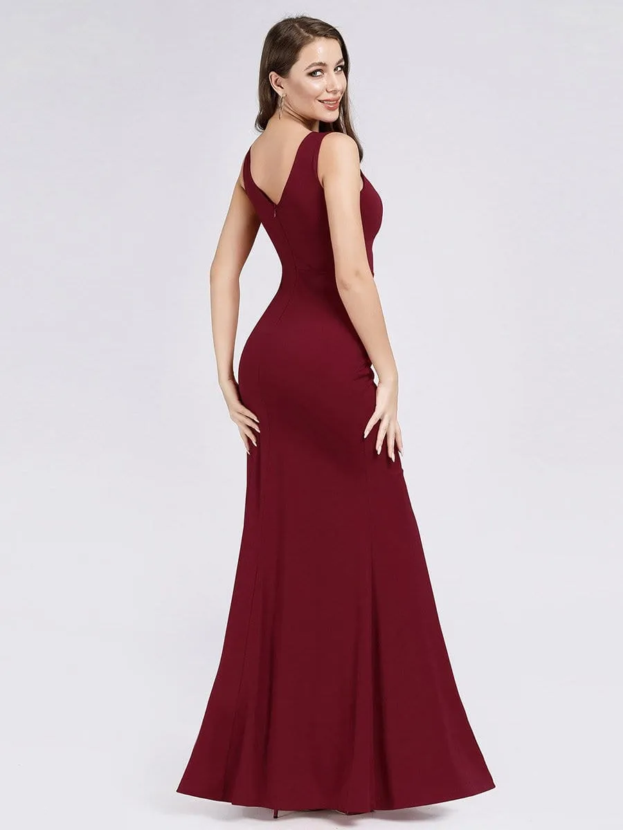 Women's Long V Neck Formal Evening Dress